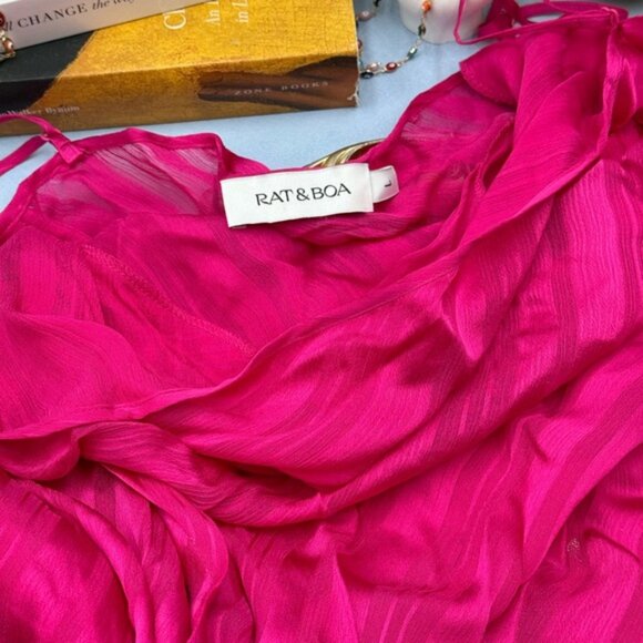 🆕 RAT & BOA 🧿 NWOT Cerise Maxi Dress, Pink, Sz L - US 8 - Picture 14 of 15